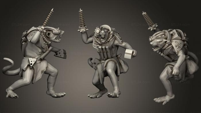 Figurines heroes, monsters and demons (Skryre Clan Rat6, STKM_1182) 3D models for cnc